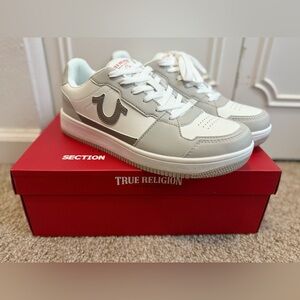 True Religion Gray and White Casual Sneakers
